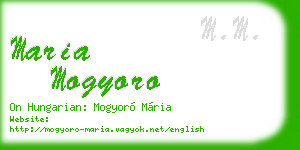 maria mogyoro business card
